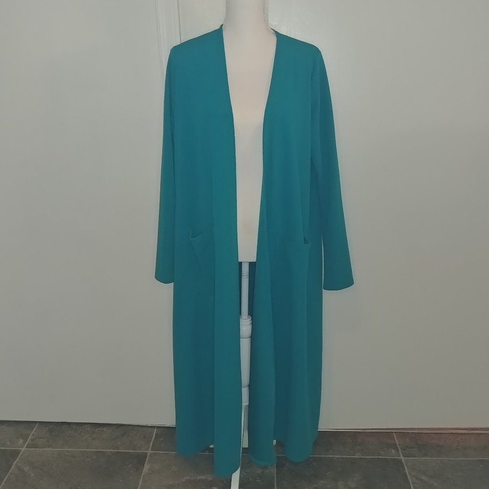 LuLaRoe Sarah Teal Duster Cardigan